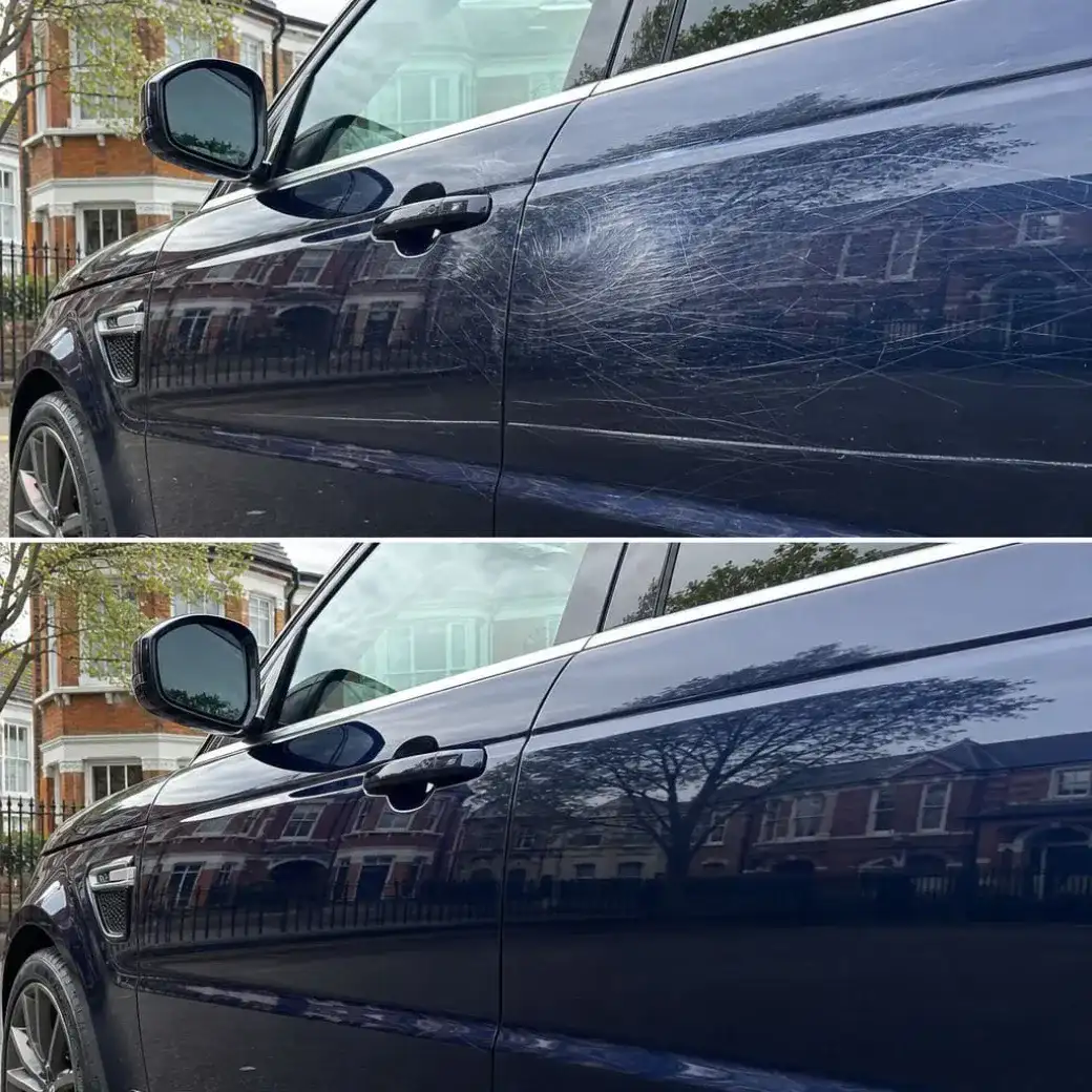 Customer before after - multiple scratches